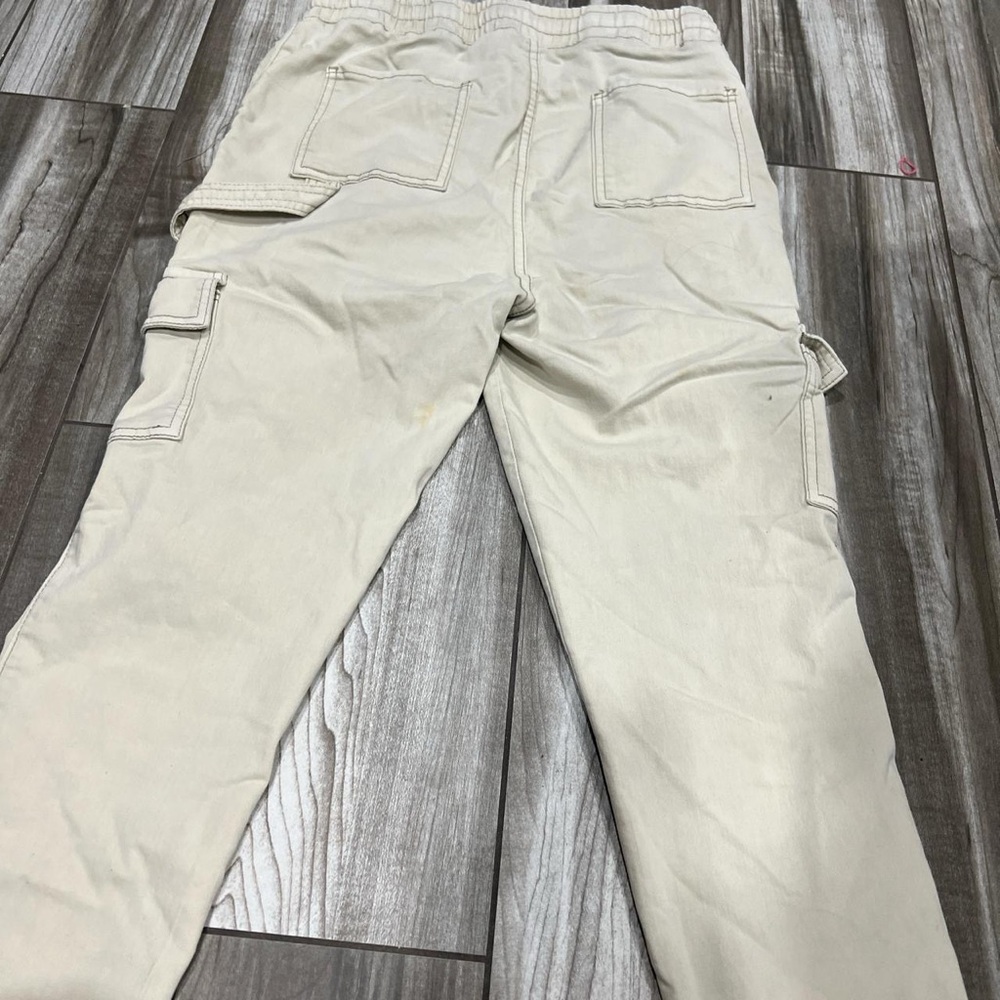 Men's Cream Cargo Pants